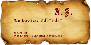 Markovics Zénó névjegykártya